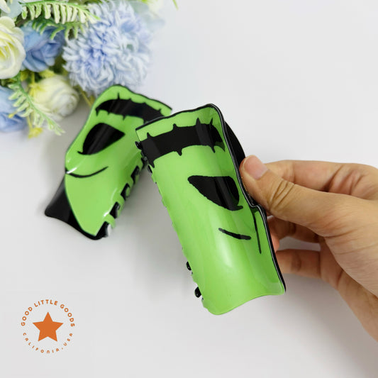 Oogie Boogie Fun Horror Character Double-Sided Plastic Claw Hair Clips