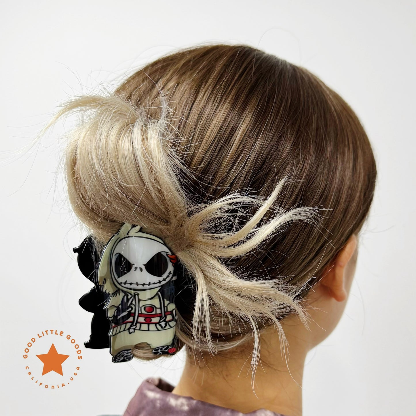 Jack Skellington + pennywise Fun Horror Character Double-Sided Plastic Claw Hair Clips
