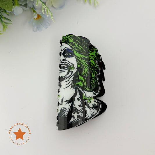 Beetlejuice Fun Horror Character Double-Sided Plastic Claw Hair Clips