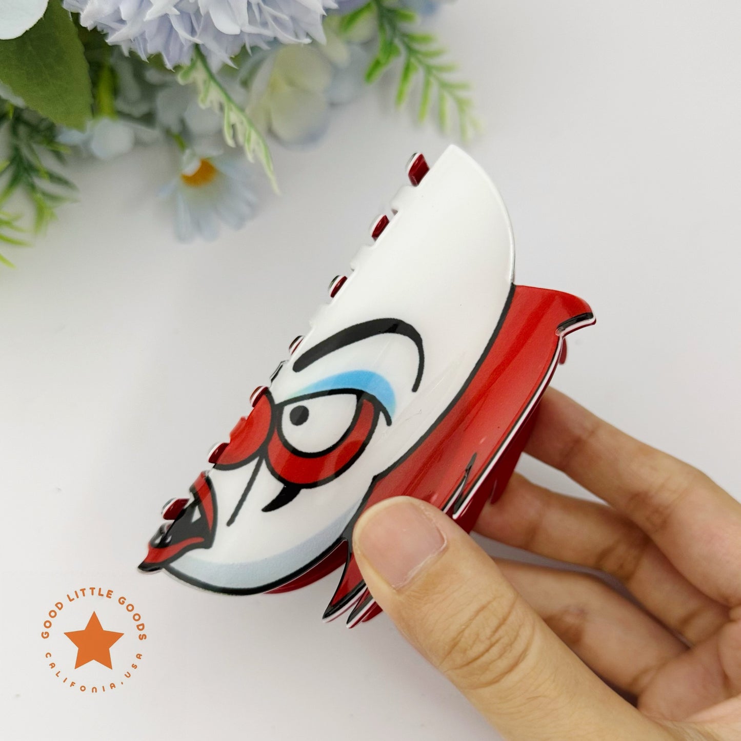 Evil Clown Fun Horror Character Double-Sided Plastic Claw Hair Clips