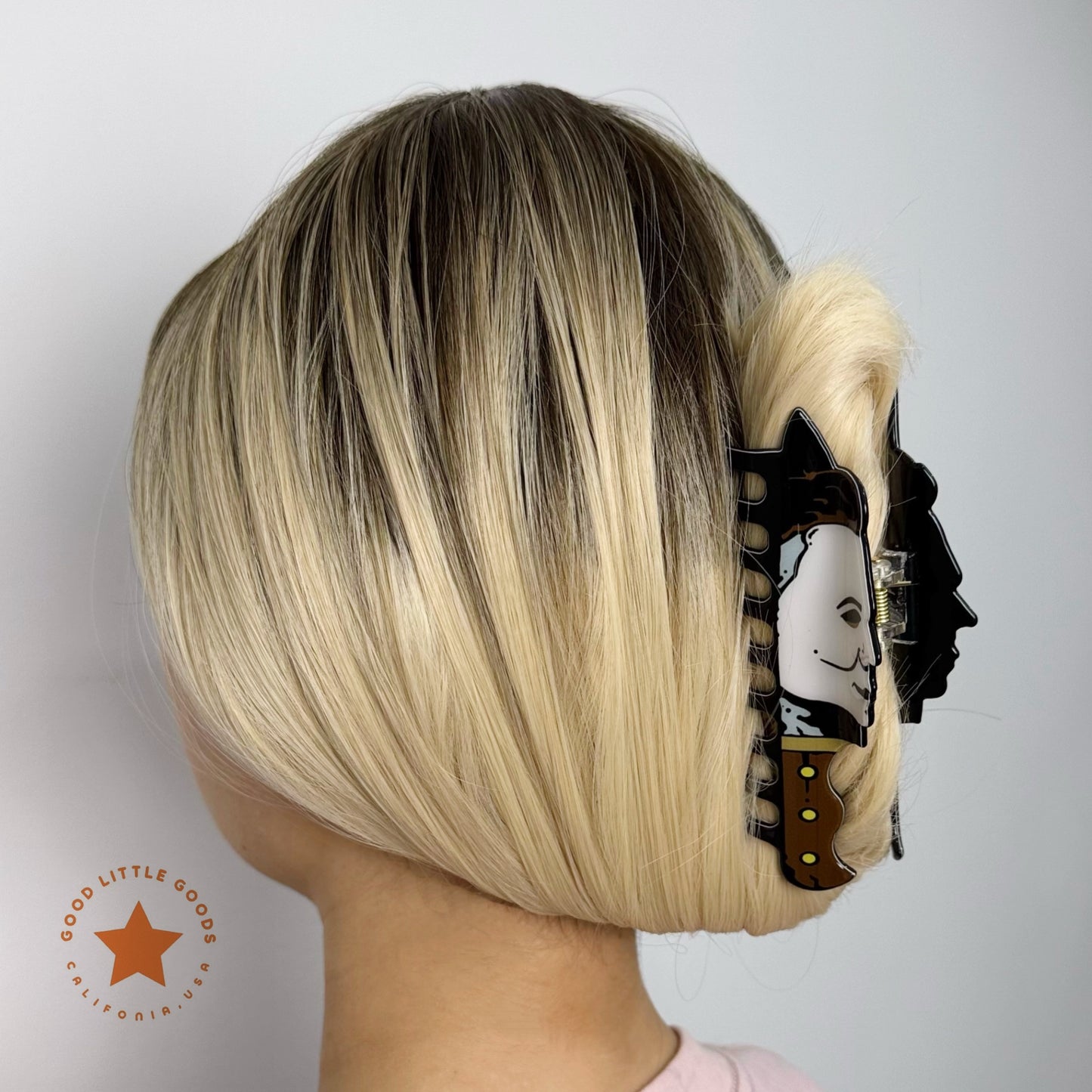 Michael Myers Fun Horror Character Double-Sided Plastic Claw Hair Clips