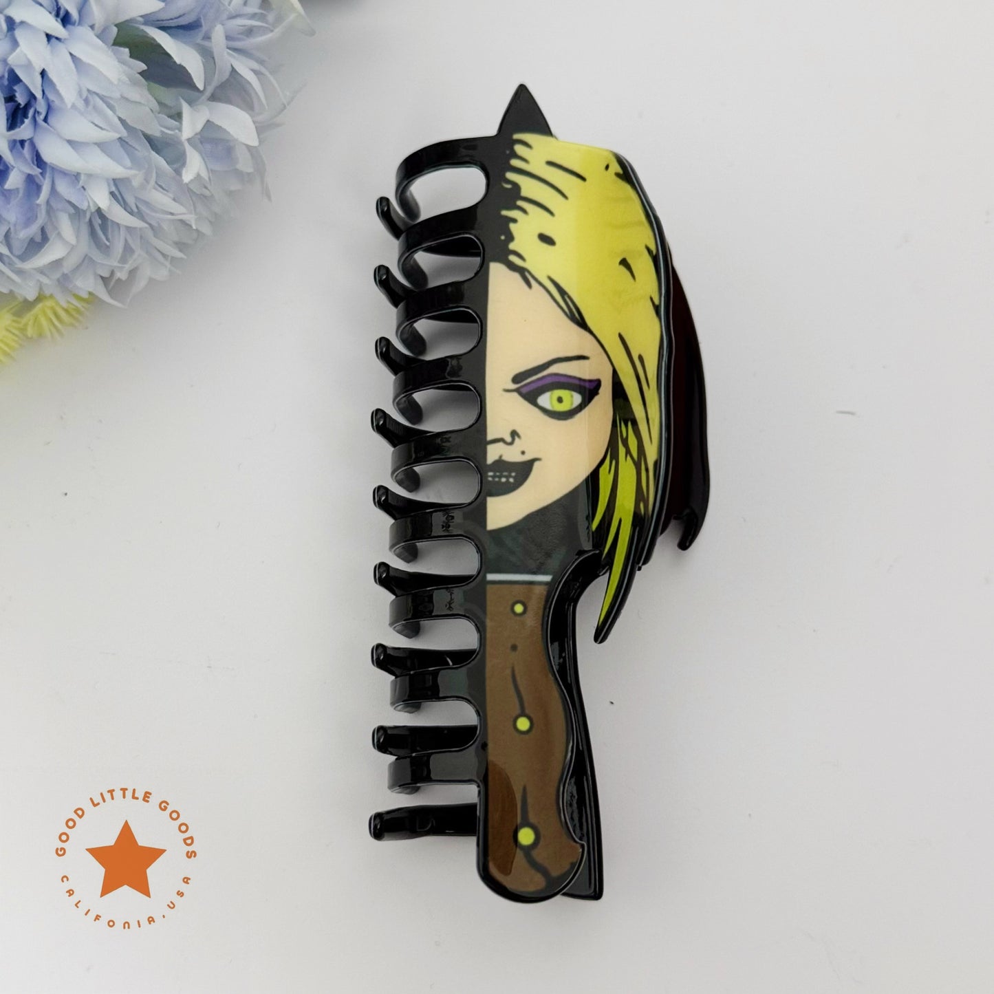 Chucky/Tiffany Knife Fun Horror Character Double-Sided Plastic Claw Hair Clips