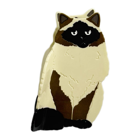 Fluffy Ragdoll Cat Hair Clip | Cute Plush-Style Feline Hair Accessory for Daily Casual Styling