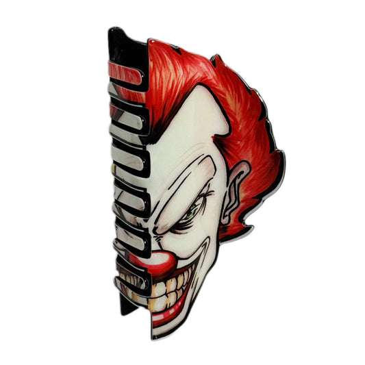 Double-Faced Star-Eyed Clown Hair Clips | Gothic Horror Edgy Hair Accessories