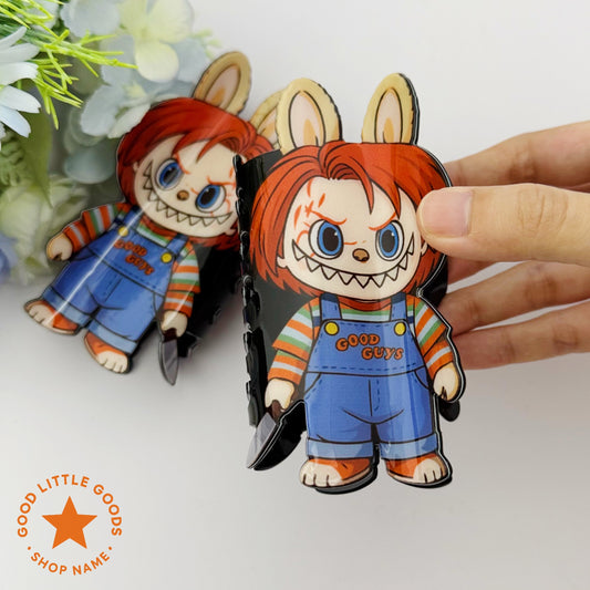 ChuckyBuu Horror Double-Sided Hair Claw Clips – Killer Doll Bunny Mix