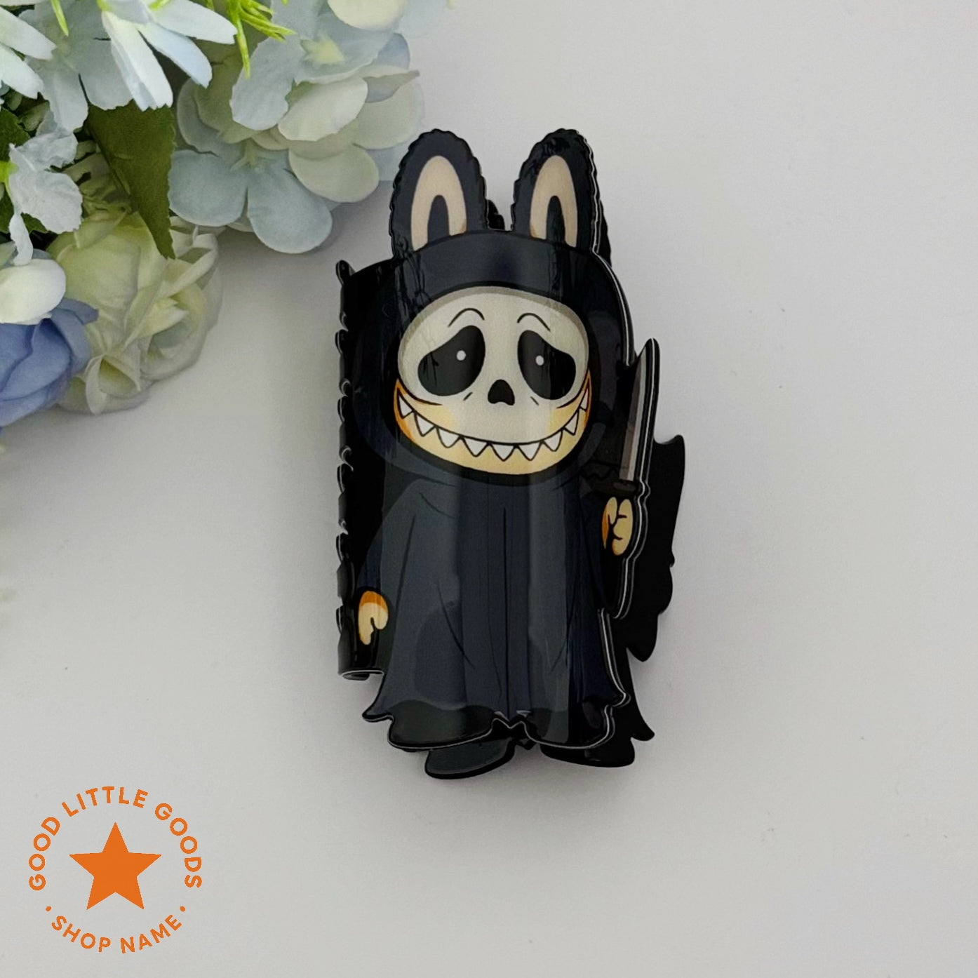 GhostfaceBuu Horror Double-Sided Hair Claw Clips – Killer Doll Bunny Mix