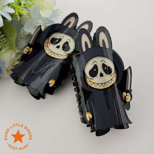 GhostfaceBuu Horror Double-Sided Hair Claw Clips – Killer Doll Bunny Mix