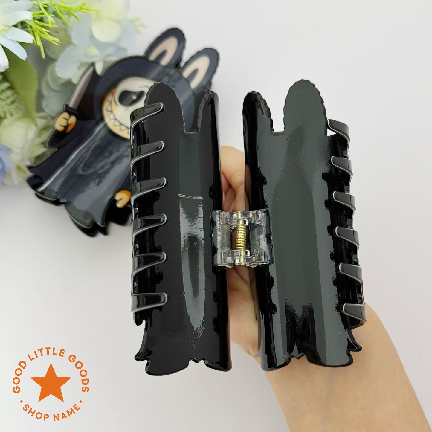 GhostfaceBuu Horror Double-Sided Hair Claw Clips – Killer Doll Bunny Mix