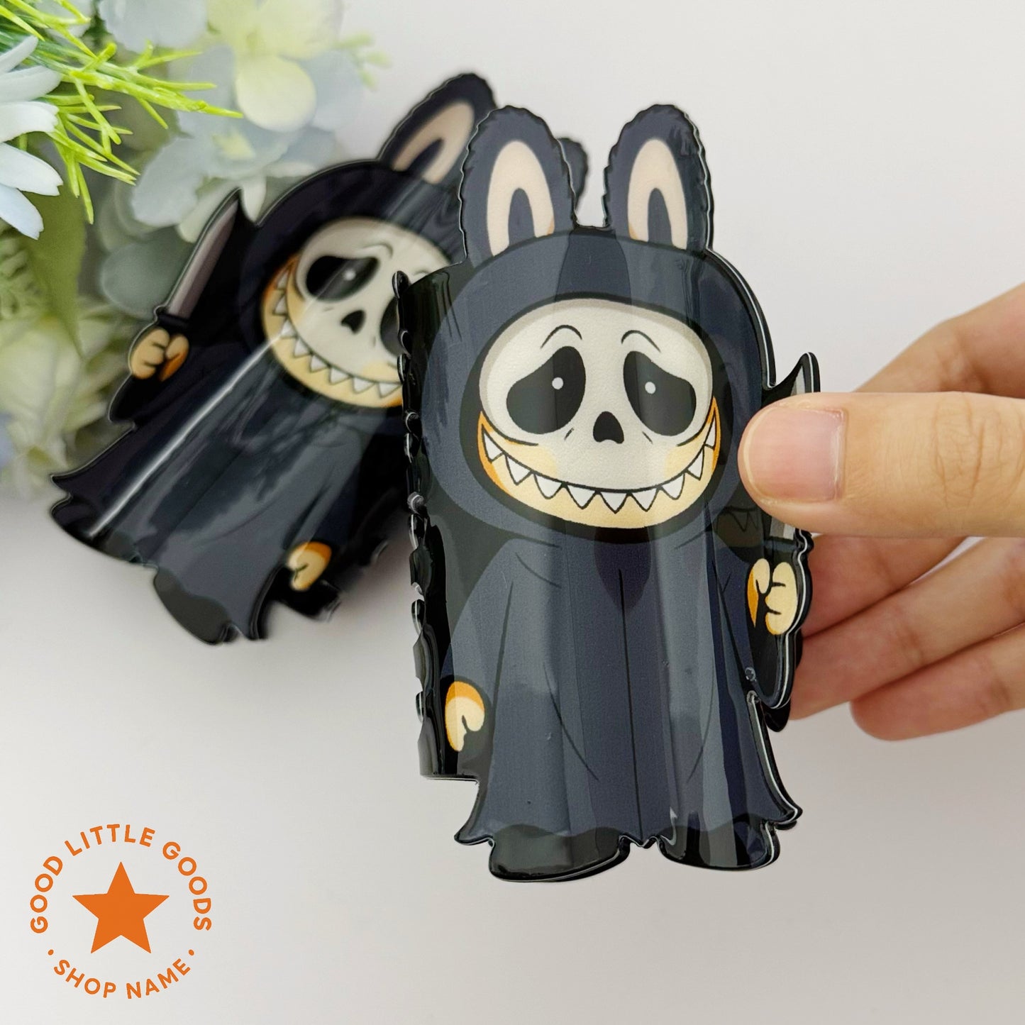 GhostfaceBuu Horror Double-Sided Hair Claw Clips – Killer Doll Bunny Mix
