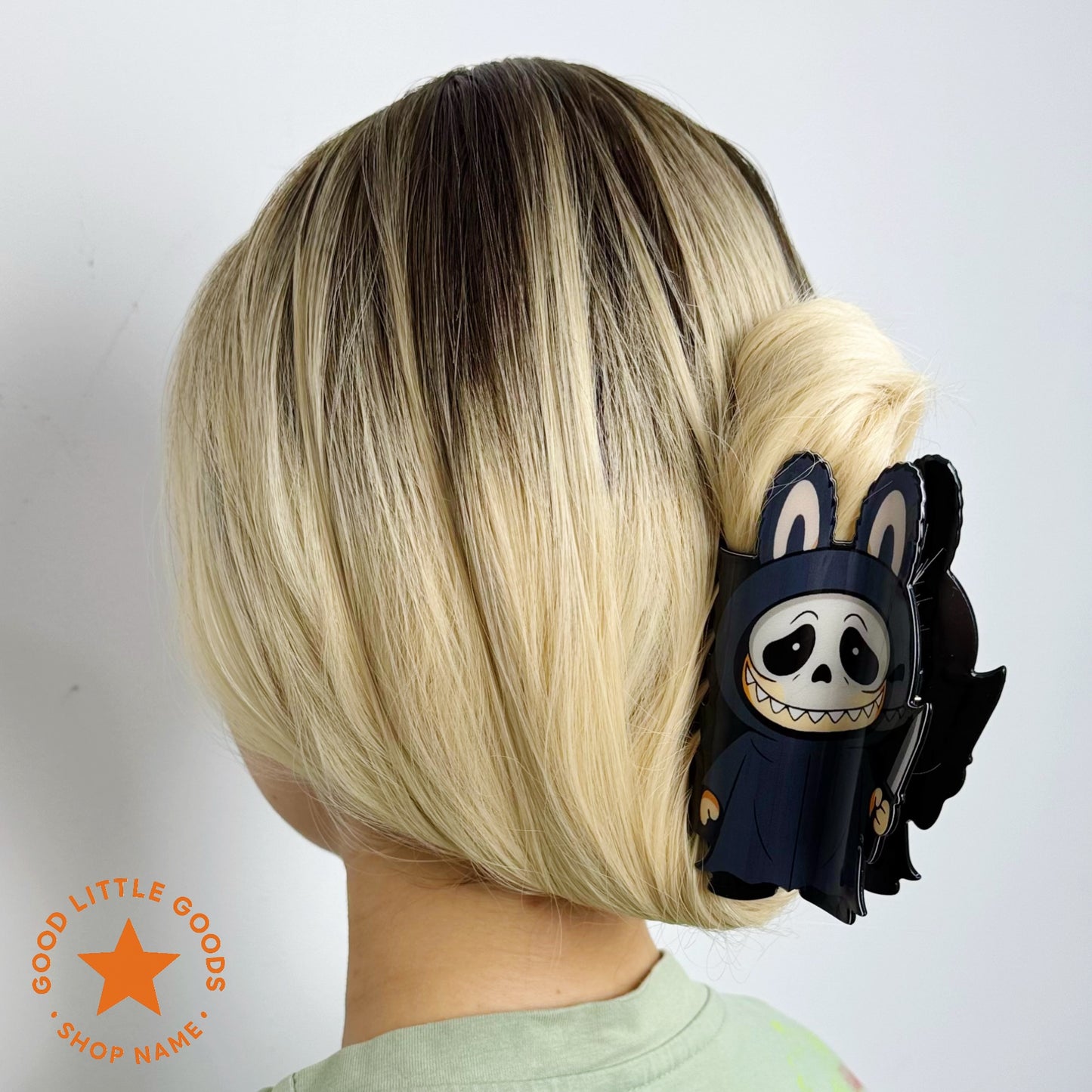GhostfaceBuu Horror Double-Sided Hair Claw Clips – Killer Doll Bunny Mix