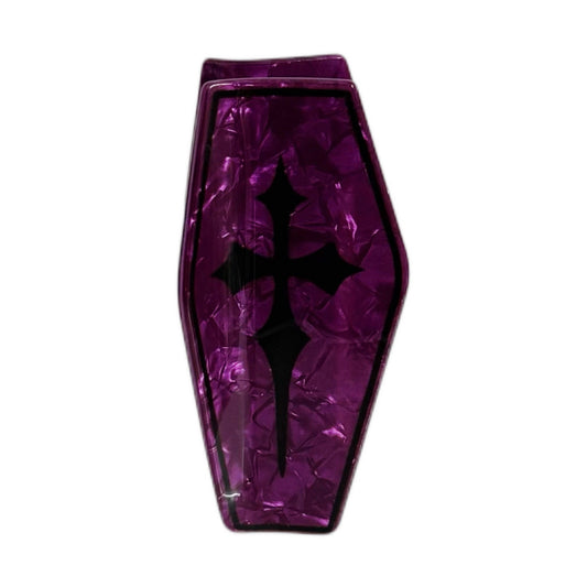 Gothic Coffin Cross Hair Clip Set | Dark Gothic Themed Hair Accessories for Edgy Styling