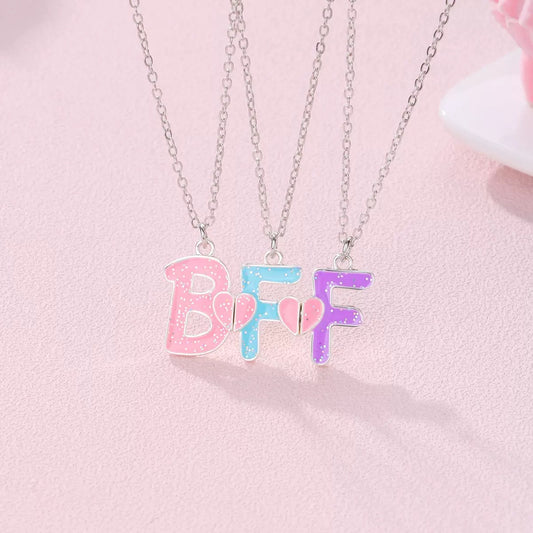 BFF Letter Necklace for 3