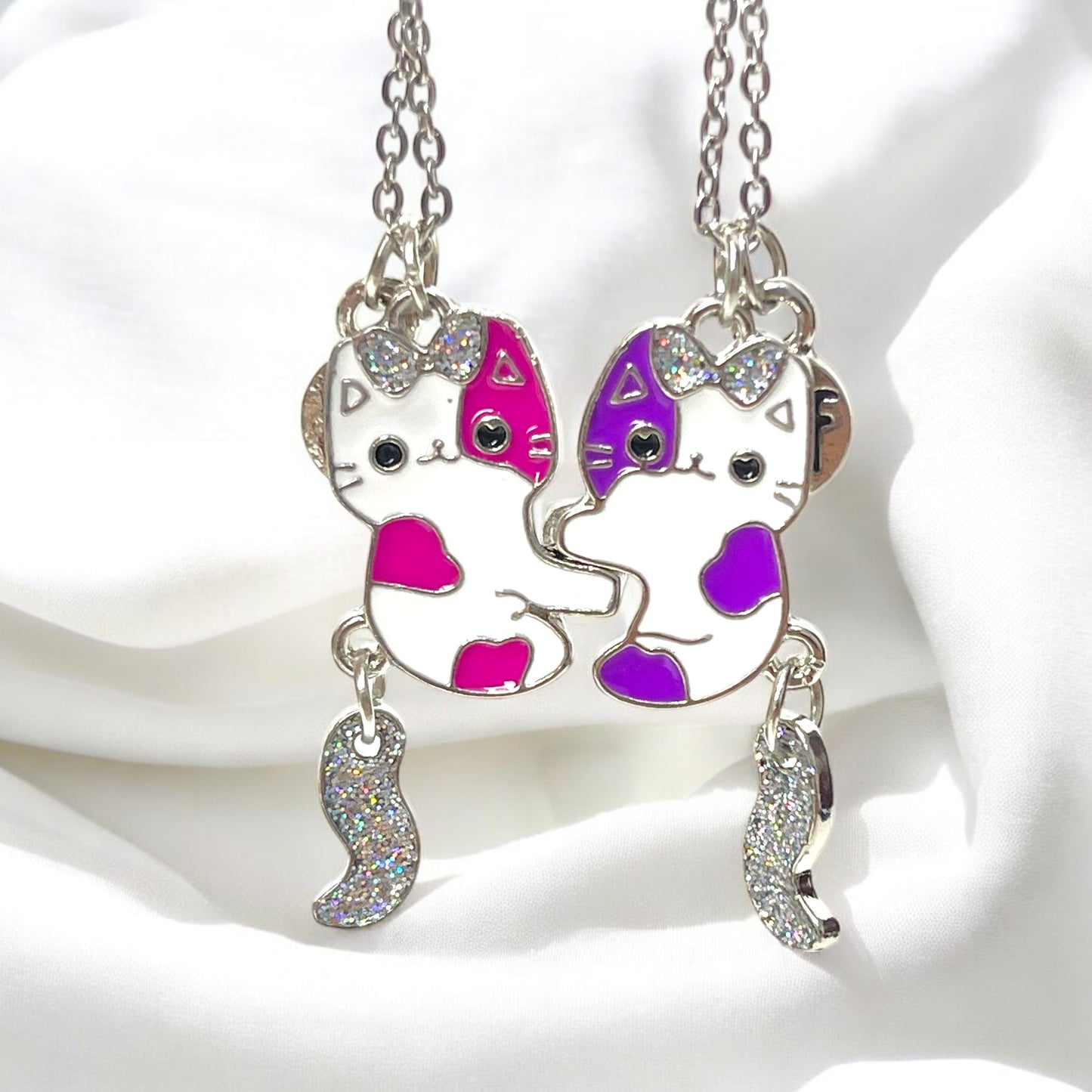 Cute Kitty BFF Friendship Necklace