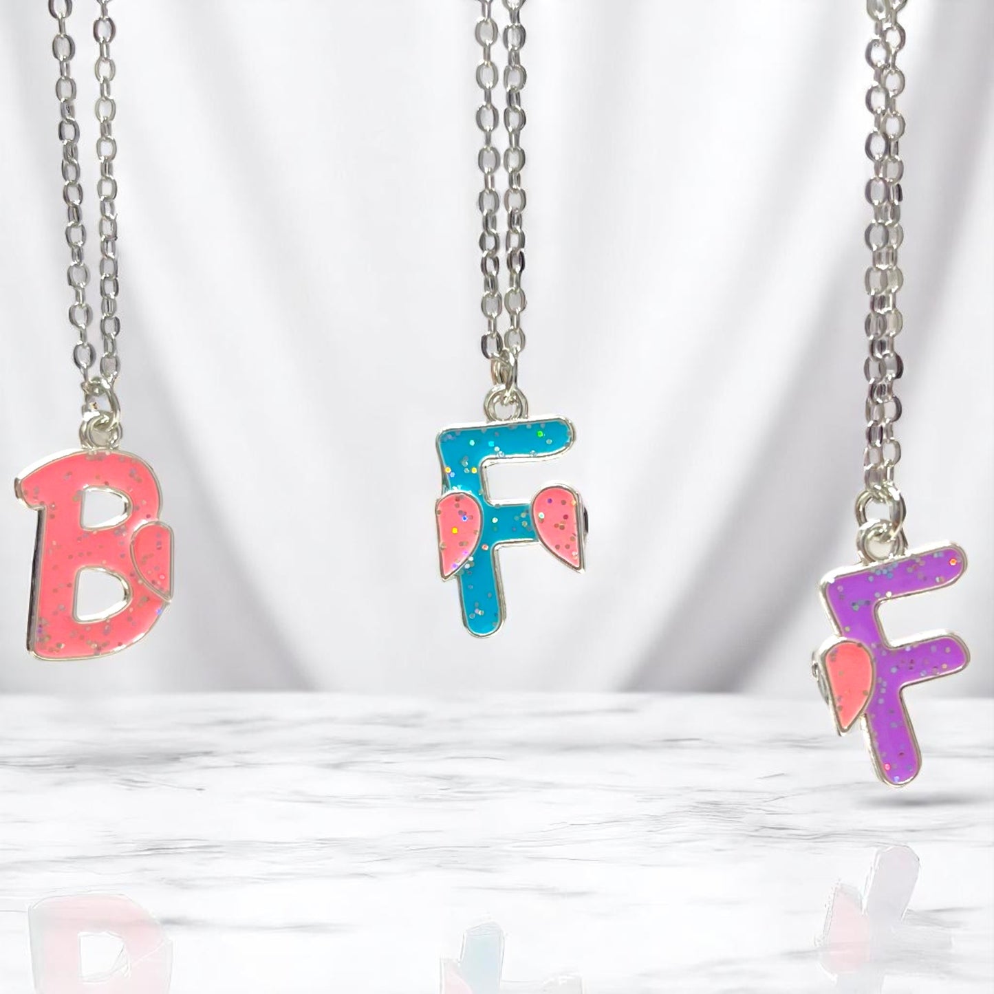 BFF Letter Necklace for 3