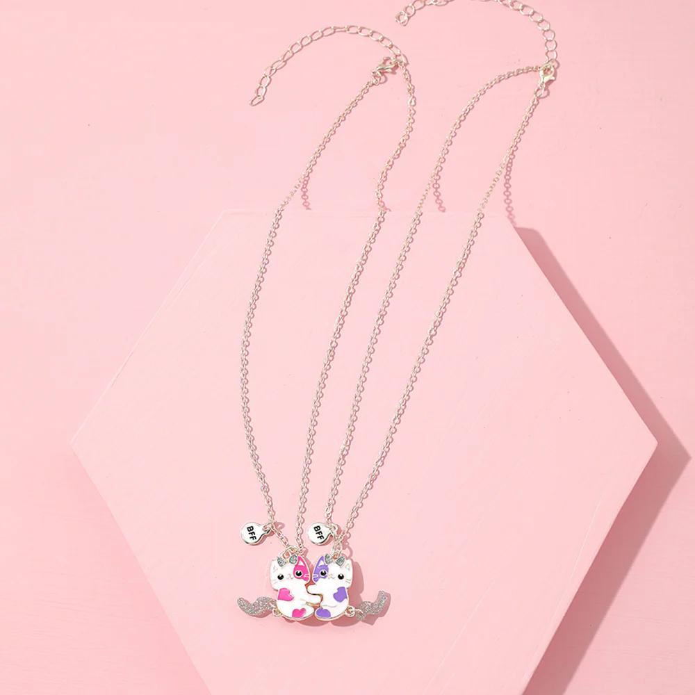 Cute Kitty BFF Friendship Necklace
