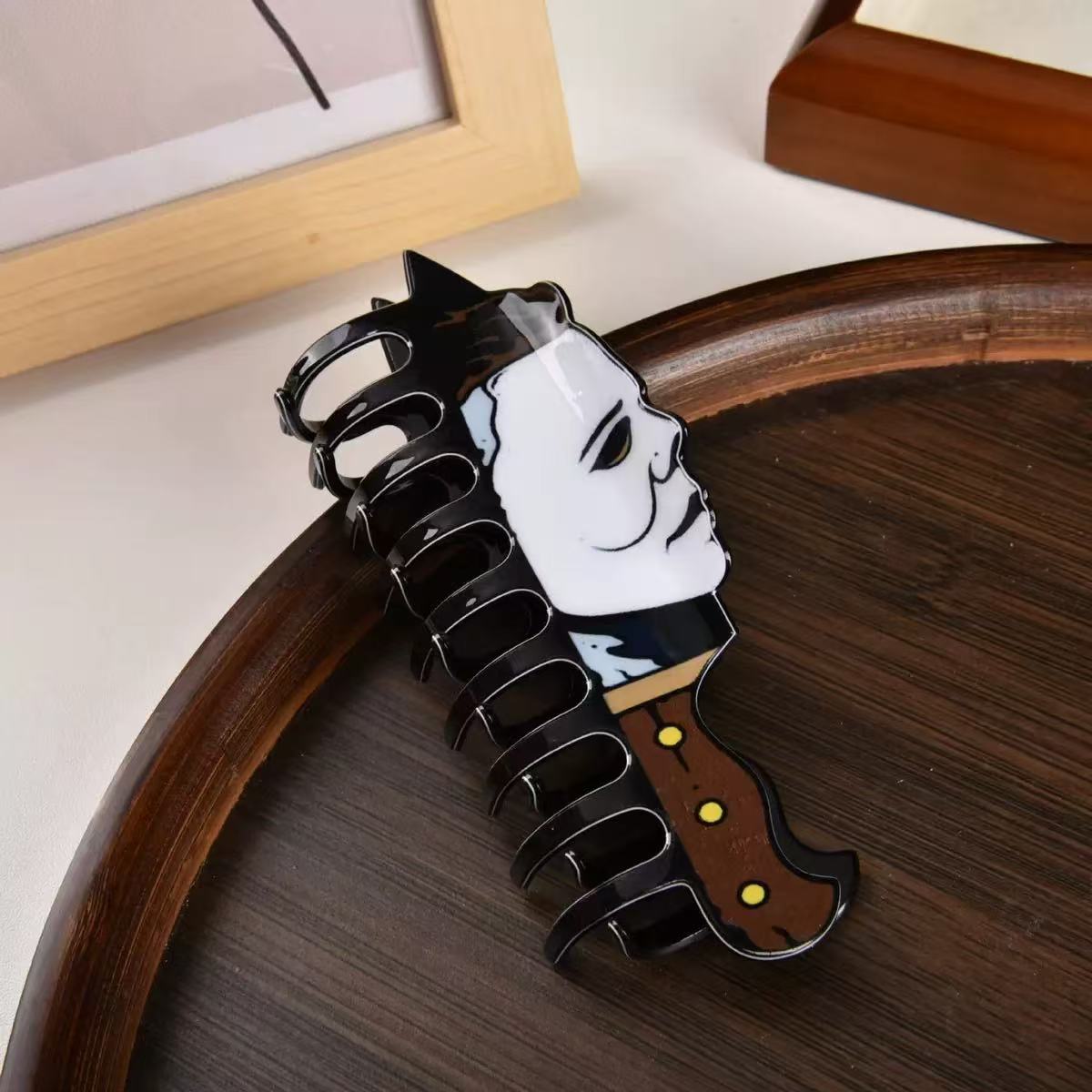 Michael Myers Fun Horror Character Double-Sided Plastic Claw Hair Clips