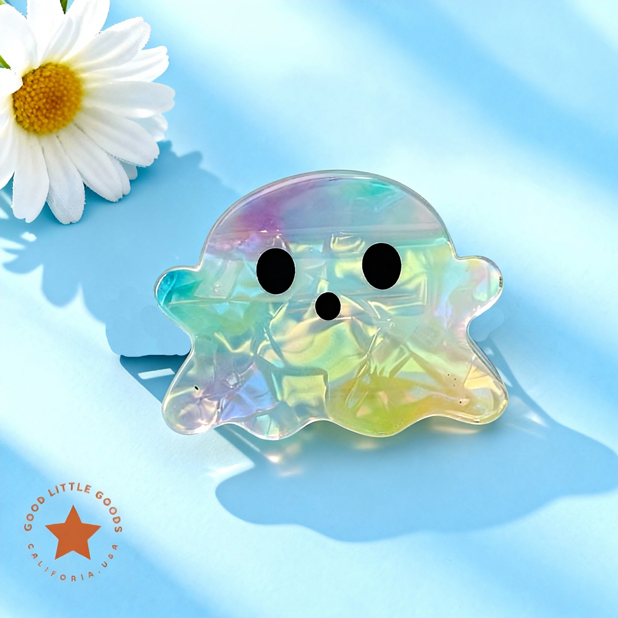 Cute Ghost Fun Horror Character Double-Sided Plastic Claw Hair Clips