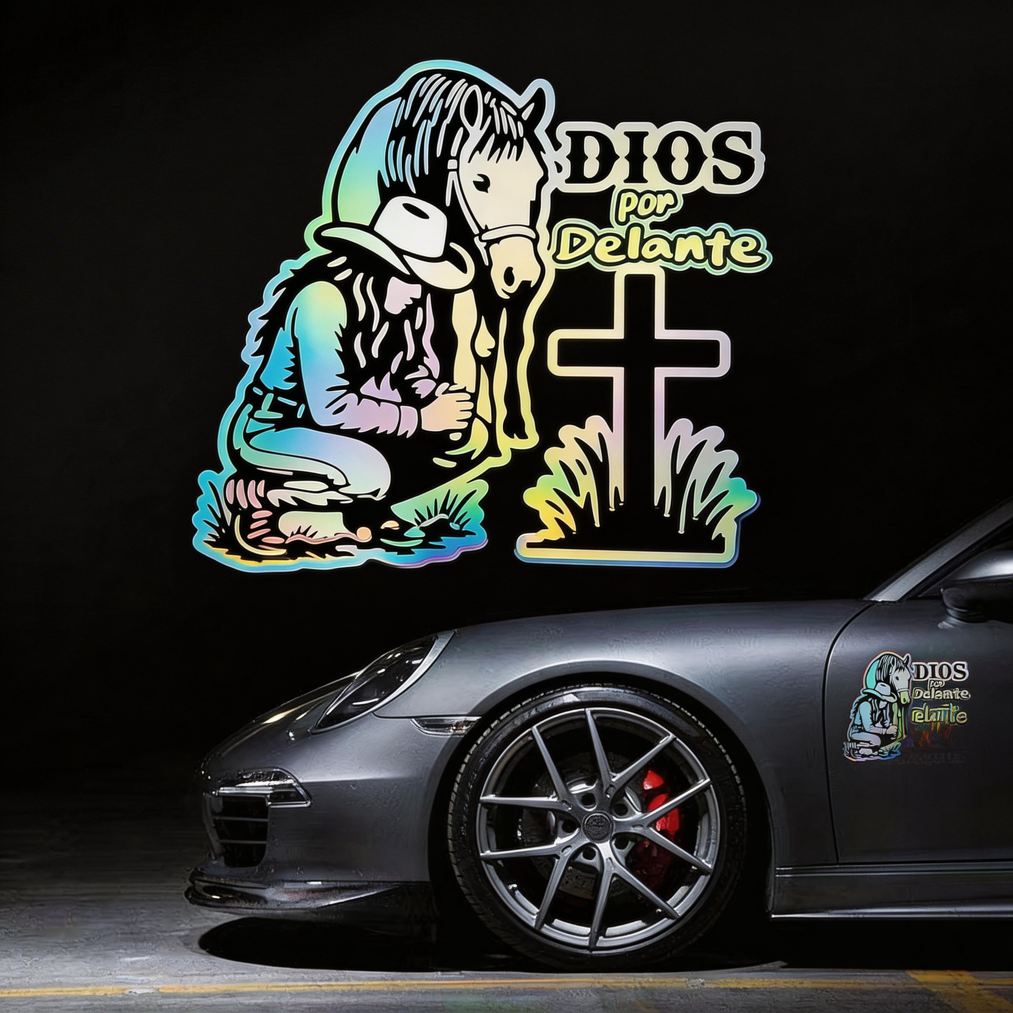 Cowgirl Praying (DIOS POR DELANTE) Sticker