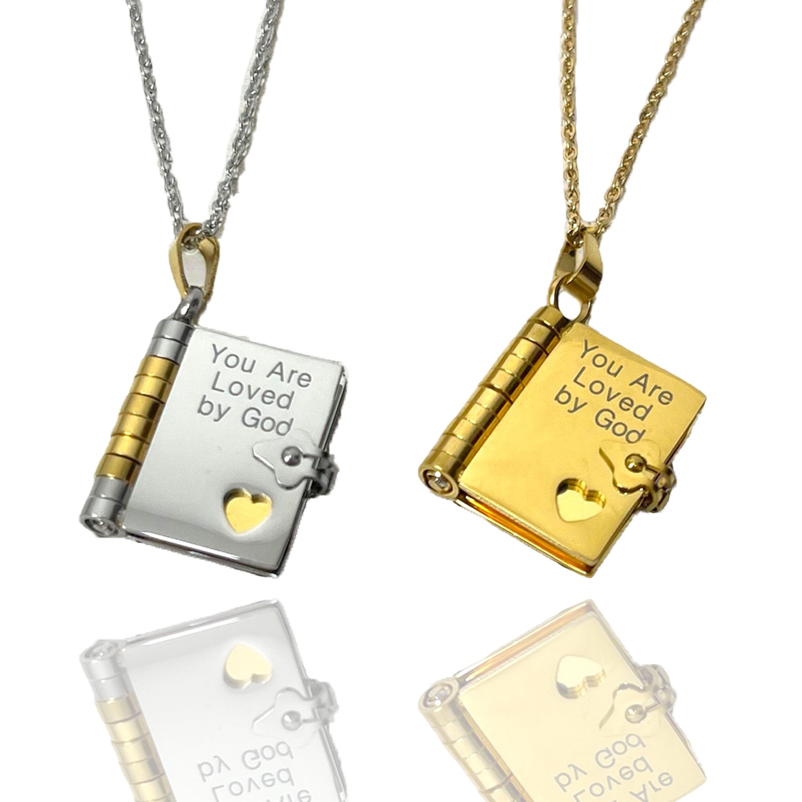 Christian Book Locket Necklace - 