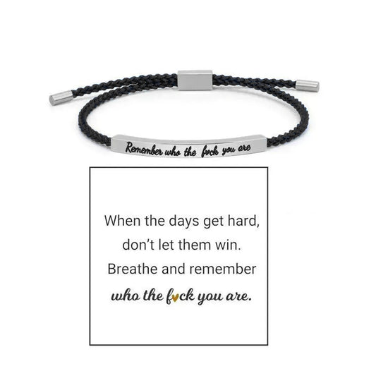 Remember Who The F You Are Bracelet Adjustable Woven Bracelet For Both Men And Women Bracelets For Women Motivational Bracelets