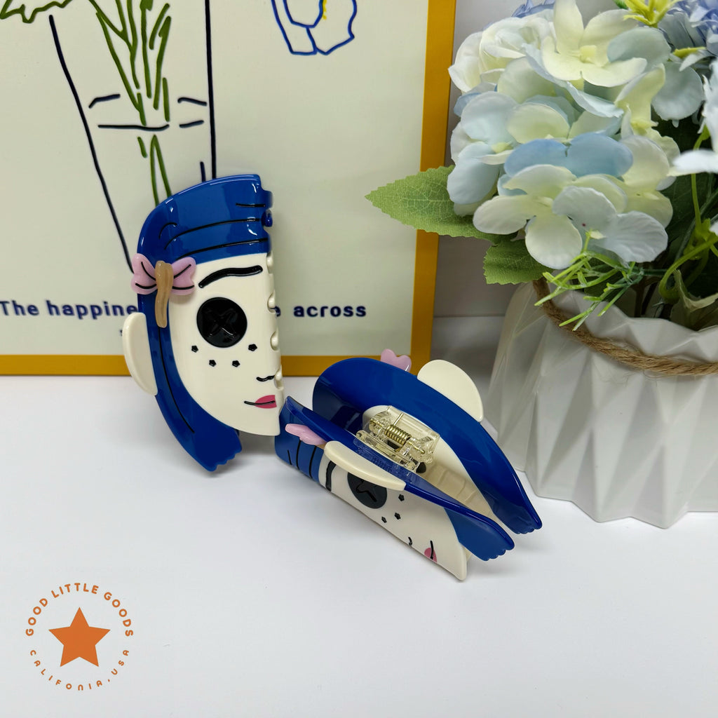 Blue-Haired Girl Hair Clip