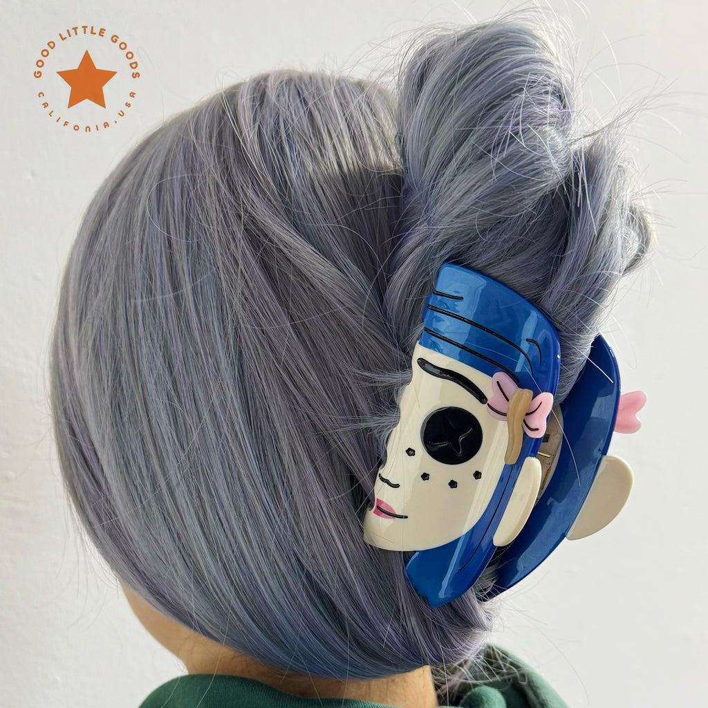 Blue-Haired Girl Hair Clip
