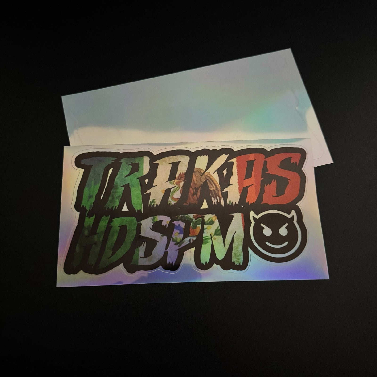 TRPKAS HDSPM Colorful Distressed Street-Style Vinyl Sticker | Bold Graphic Decal for Cars, Laptops & Smooth Surfaces