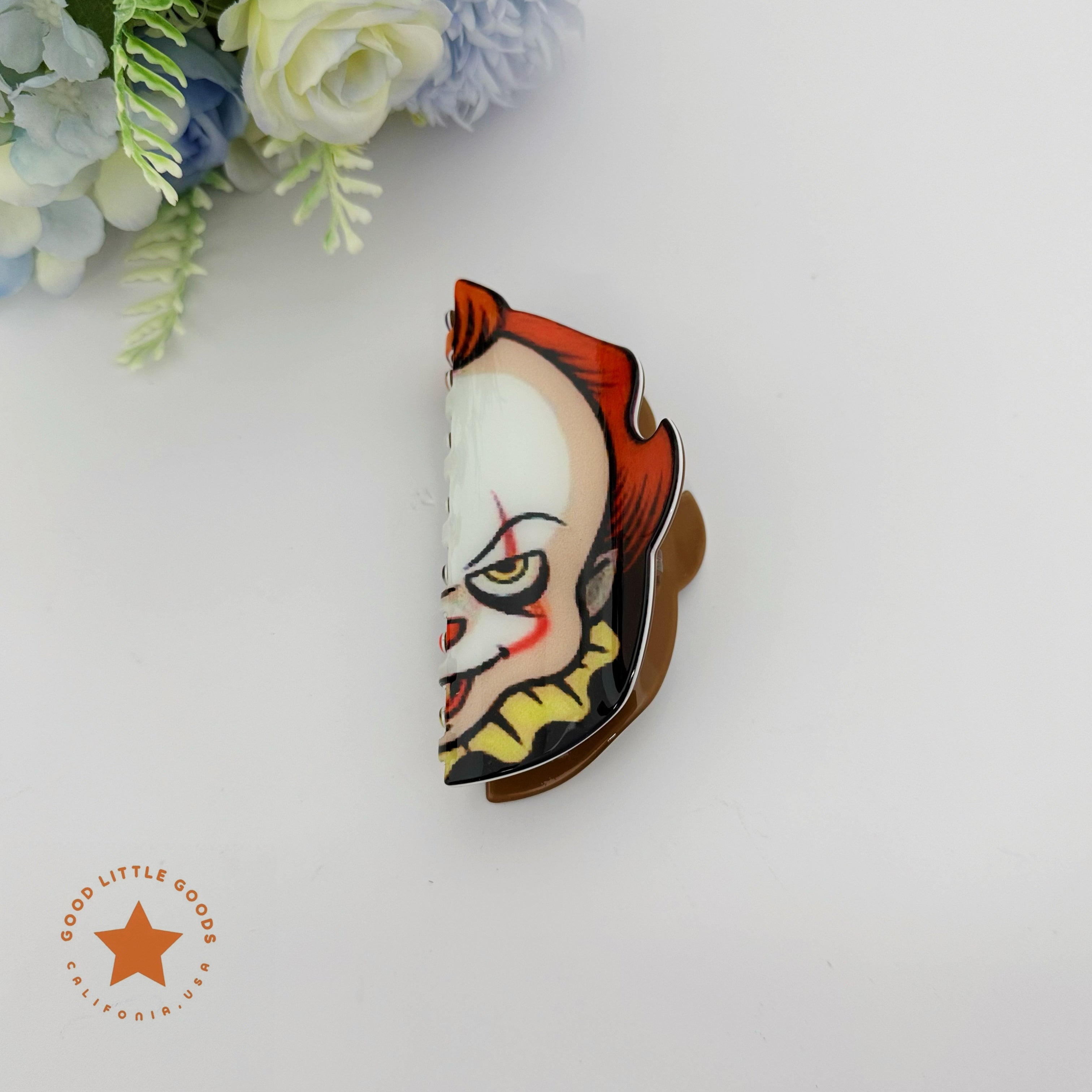 Chucky/Tiffany Fun Horror Character Double-Sided Plastic Claw Hair Clips