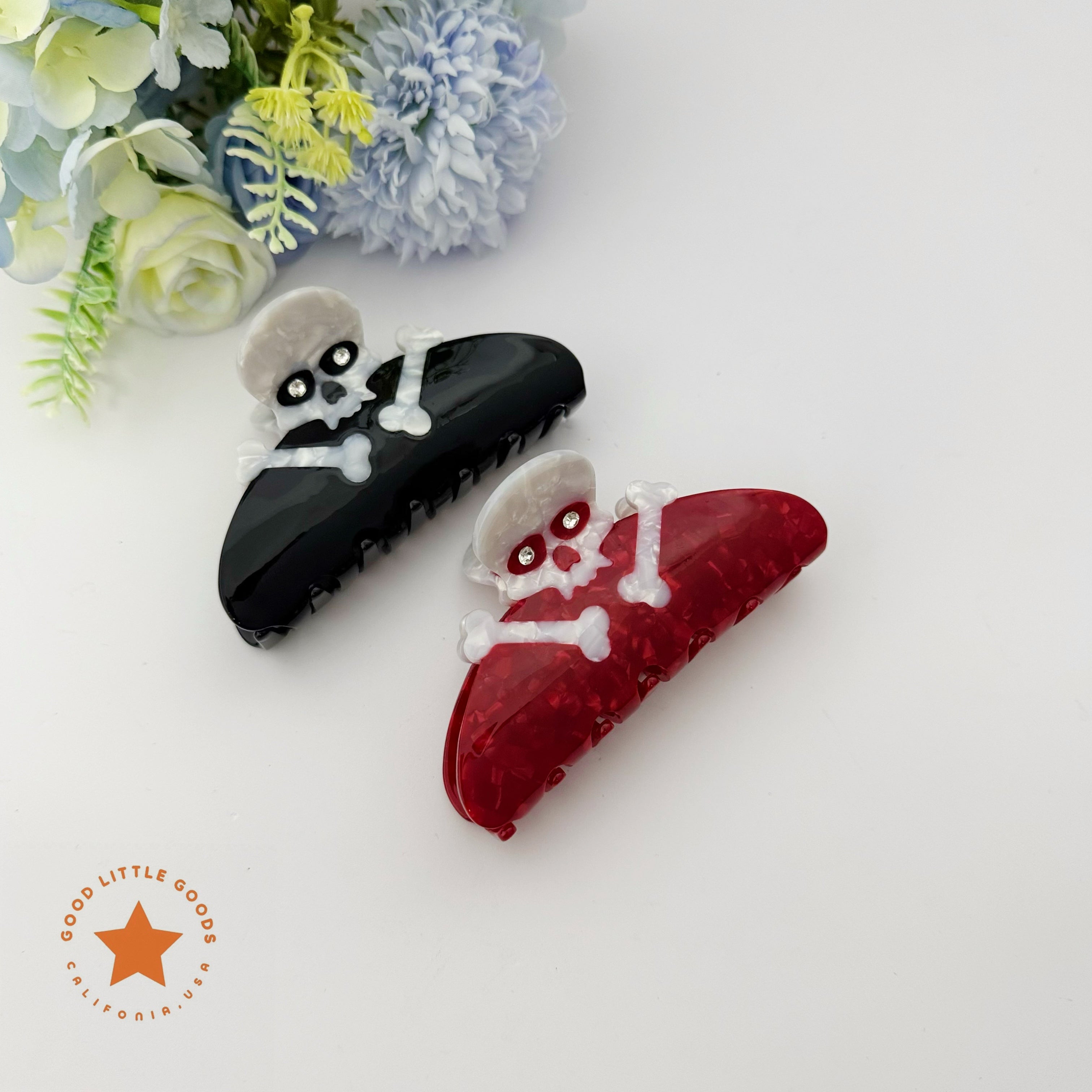 Skull Double-Sided Plastic Claw Hair Claws