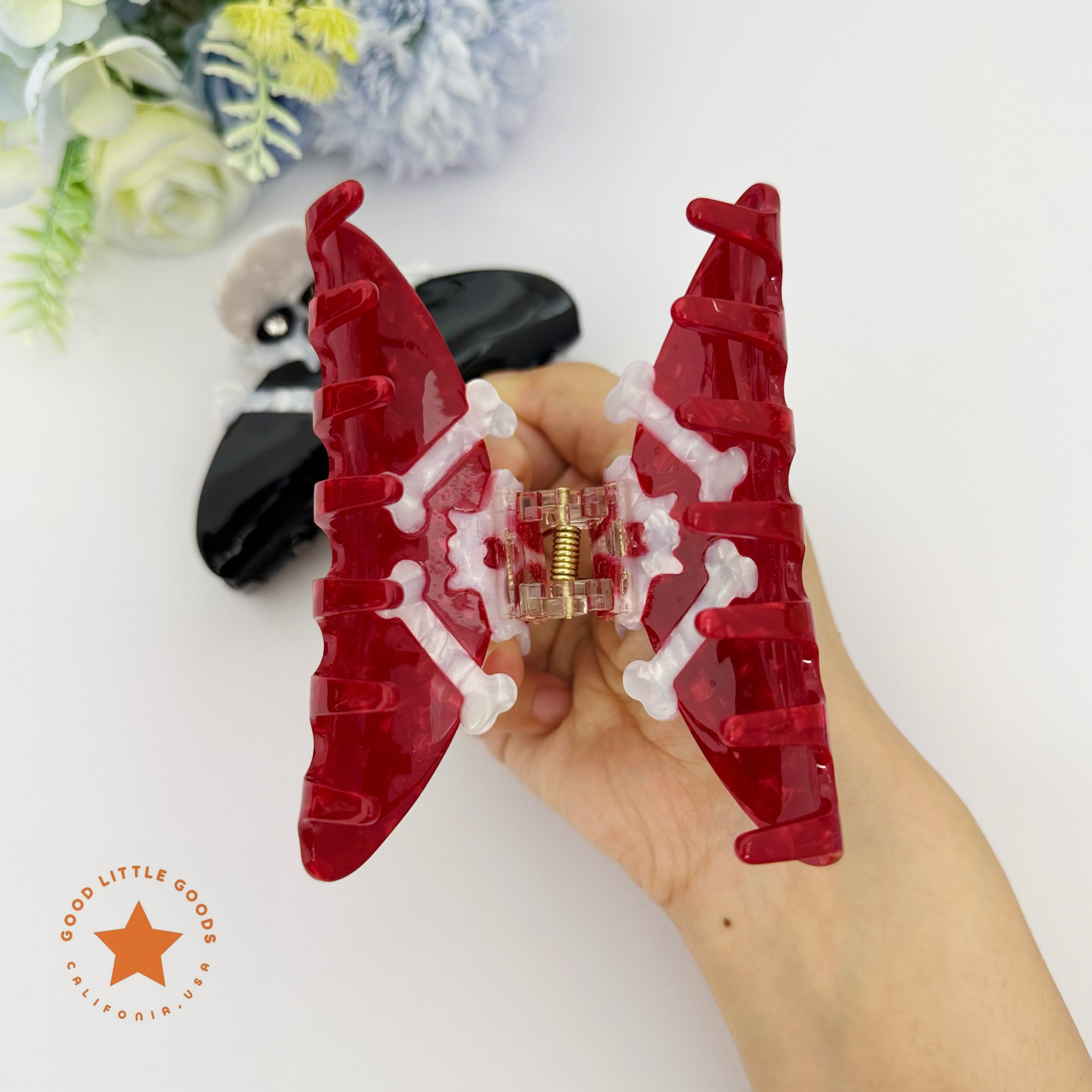 Skull Double-Sided Plastic Claw Hair Claws