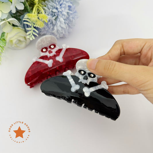 Skull Double-Sided Plastic Claw Hair Claws