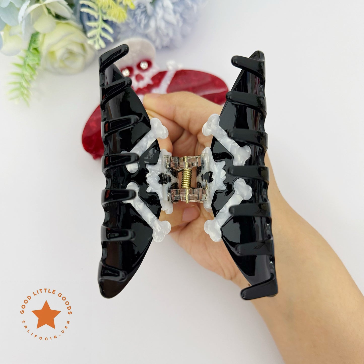 Skull Double-Sided Plastic Claw Hair Claws