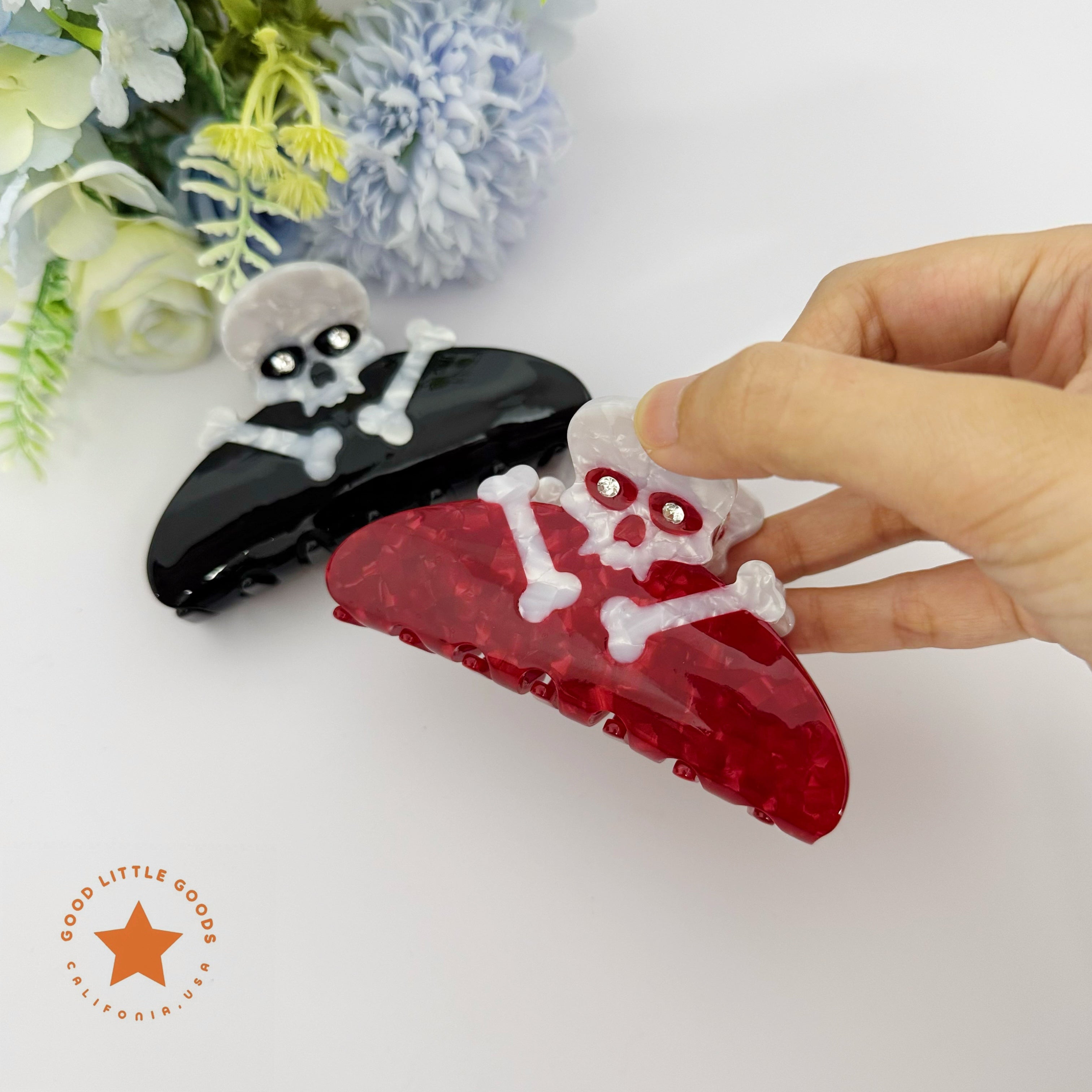 Skull Double-Sided Plastic Claw Hair Claws