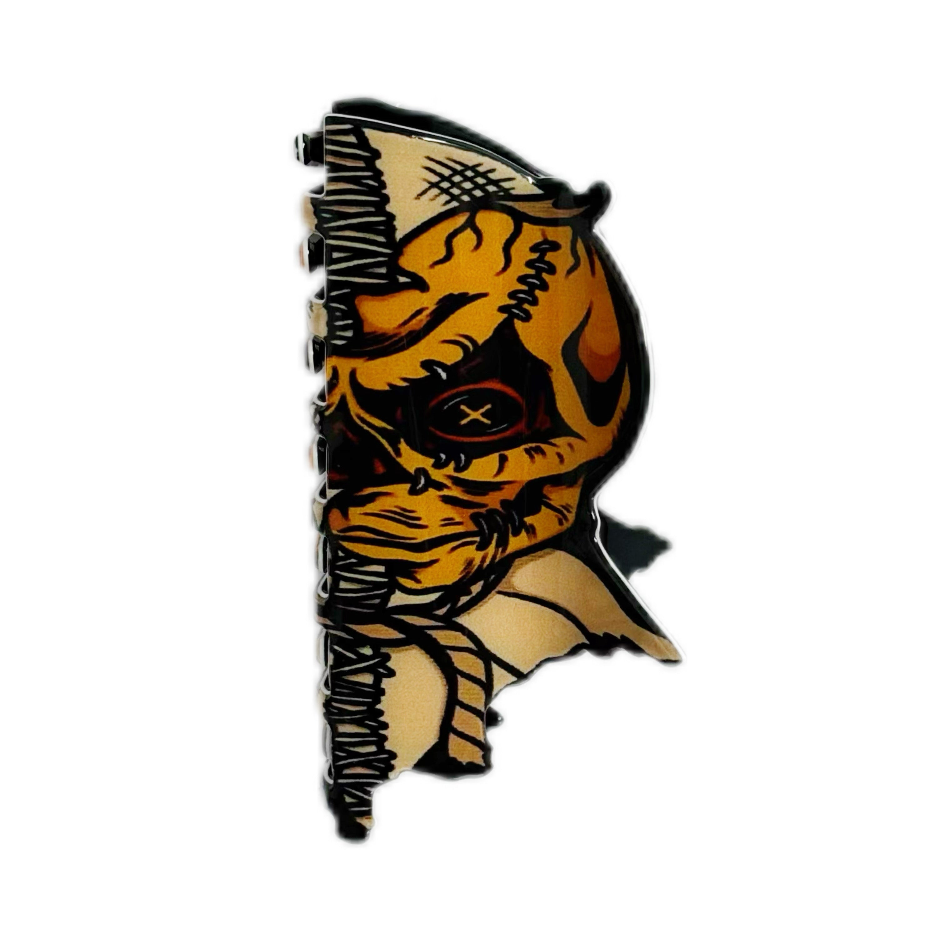 Sam the Trick 'r Treat Scarecrow Hair Clips | Gothic Horror IP Themed Edgy Hair Accessories