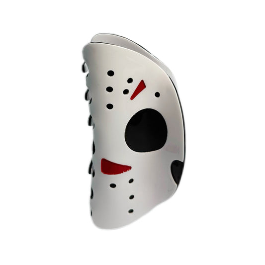 Jason Voorhees Mask Hair Clip | Friday the 13th Gothic Horror Themed Hair Accessory for Edgy Styling