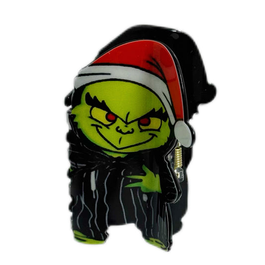 Jack Skellington & Oogie Boogie Christmas Hat Hair Clips | The Nightmare Before Christmas Gothic Cute Holiday Themed Hair Accessories