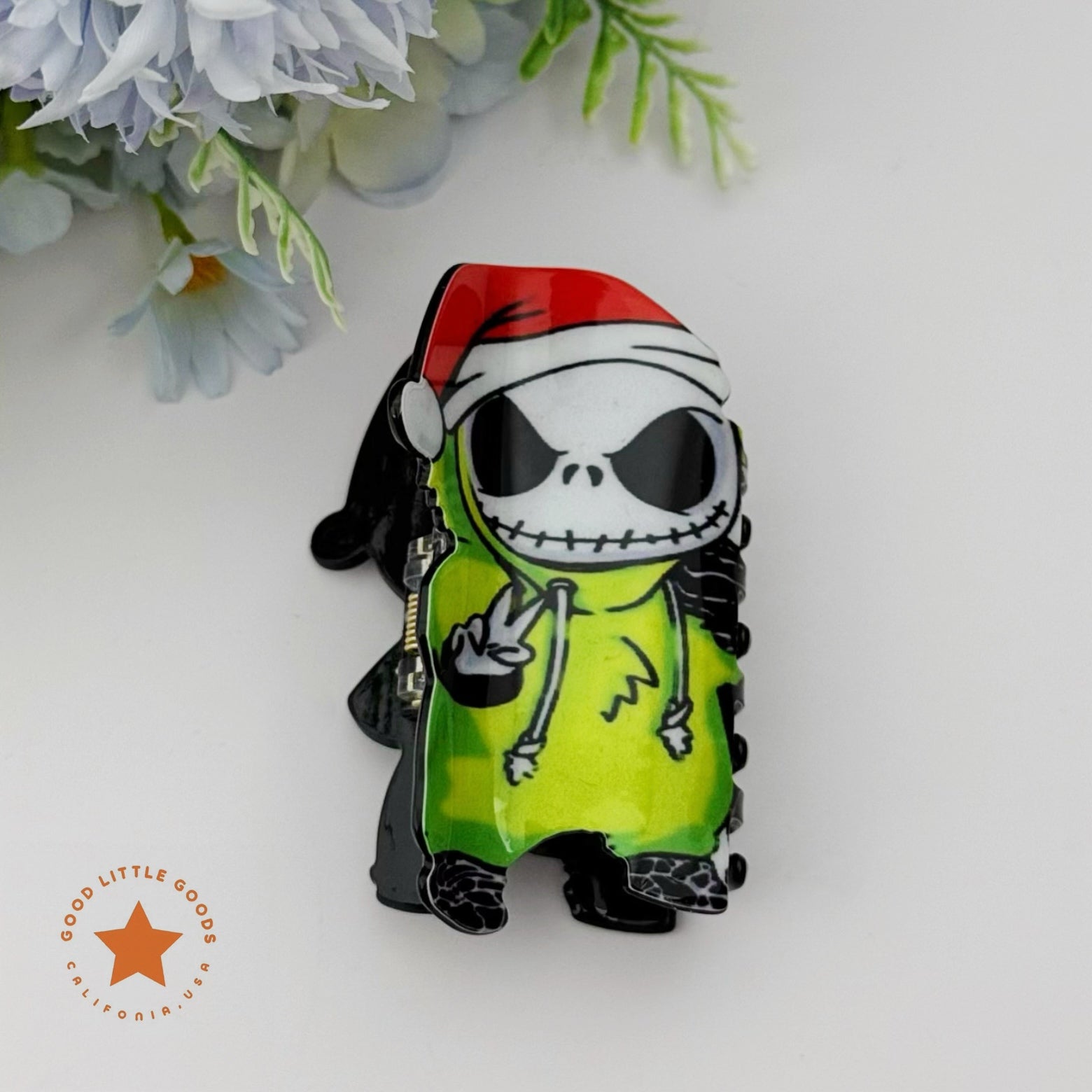 Jack Skellington & Oogie Boogie Christmas Hat Hair Clip