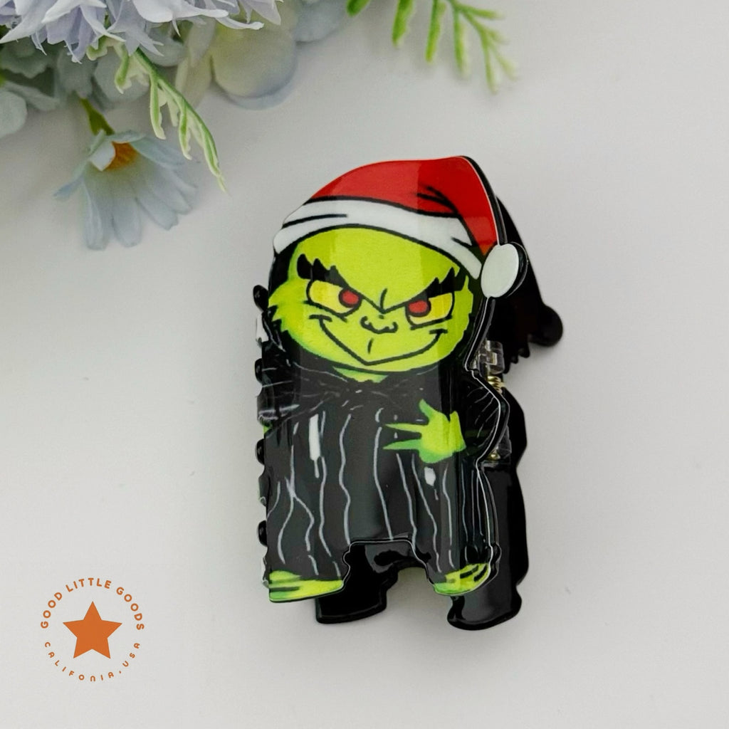 Jack Skellington & Oogie Boogie Christmas Hat Hair Clip