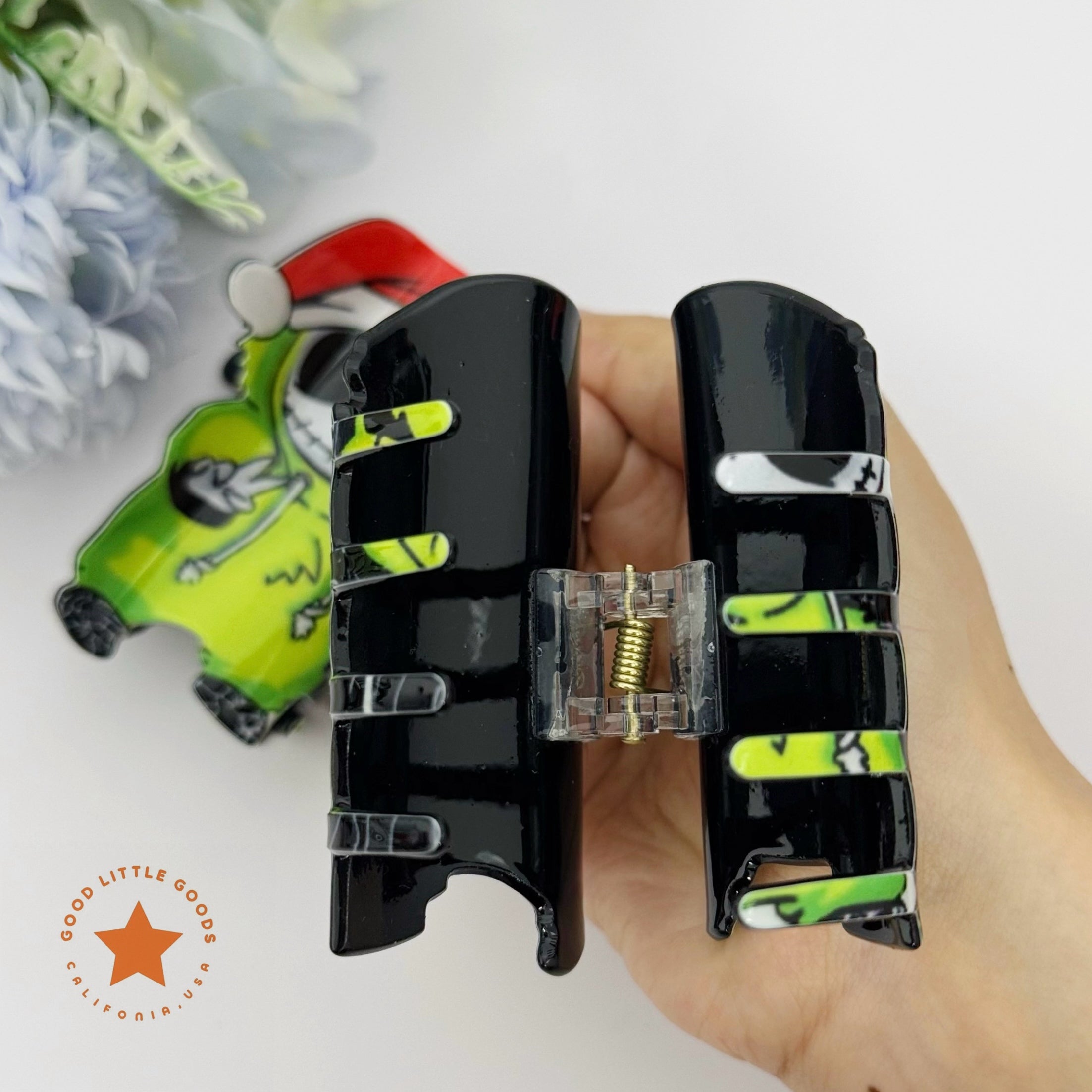 Jack Skellington & Oogie Boogie Christmas Hat Hair Clip