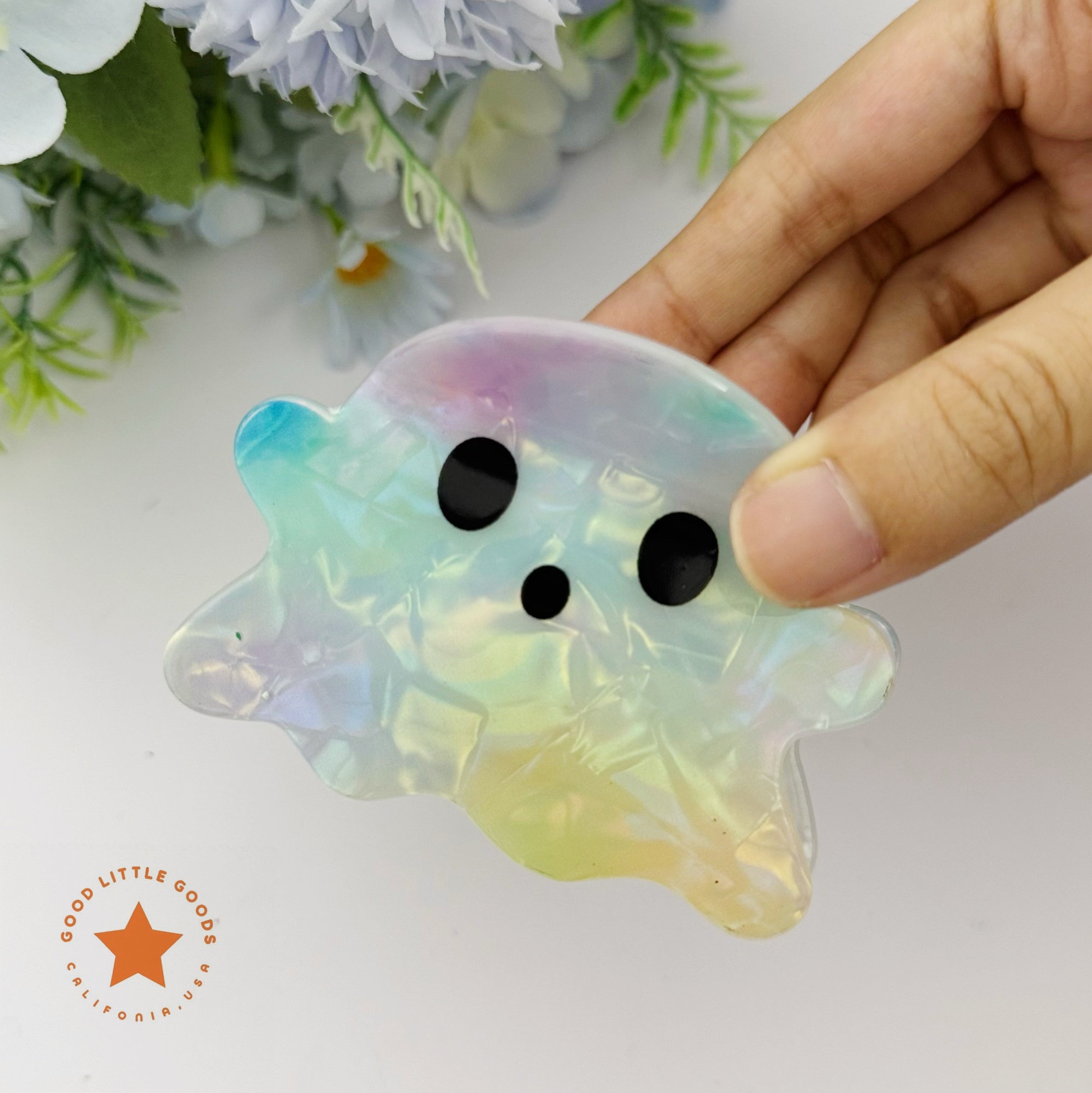 Cute Ghost Fun Horror Character Double-Sided Plastic Claw Hair Clips