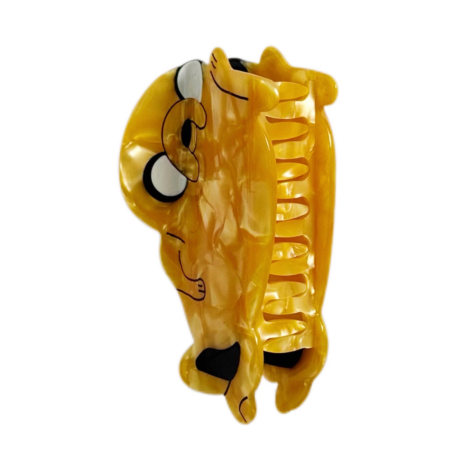 Adventure Time Lazy Jake the Dog Golden Crinkled Hair Clip | Cartoon Character Fun Hair Accessory for Daily Casual Styling