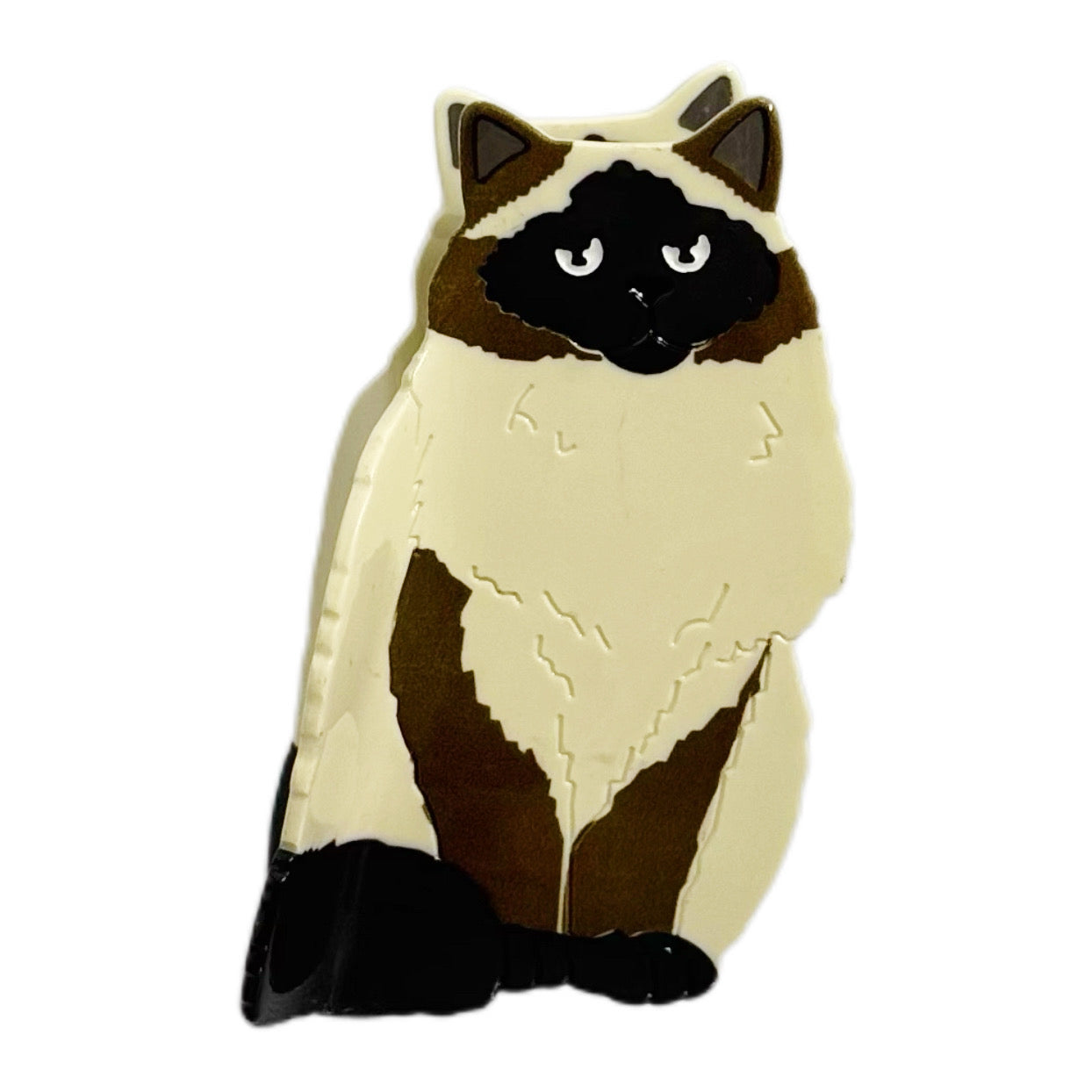 Fluffy Ragdoll Cat Hair Clip | Cute Plush-Style Feline Hair Accessory for Daily Casual Styling