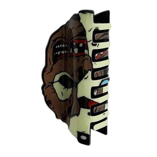 Jason Voorhees Monster Double-Sided Hair Clip | Friday the 13th Gothic Horror Themed Hair Accessory for Edgy Styling