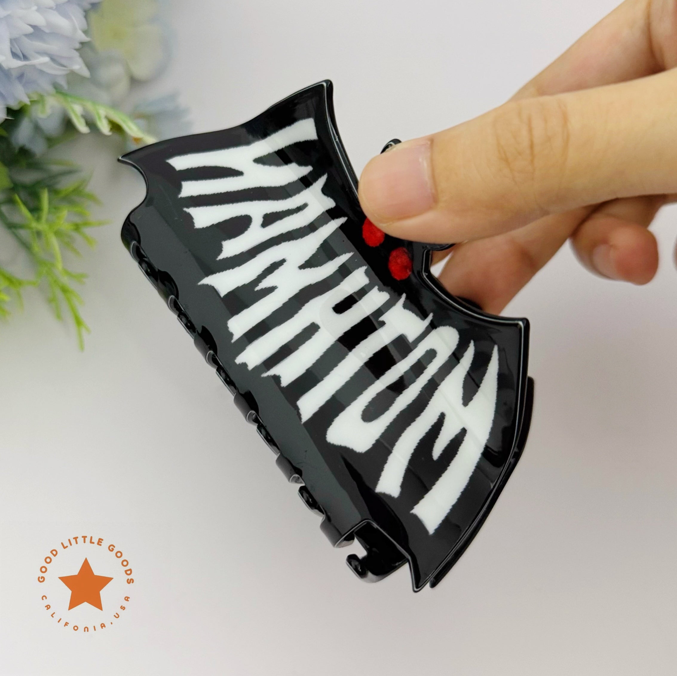 Mothman Black Hair Clip