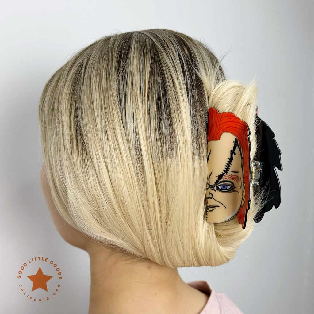 Stitched Face Doll Hair Clip