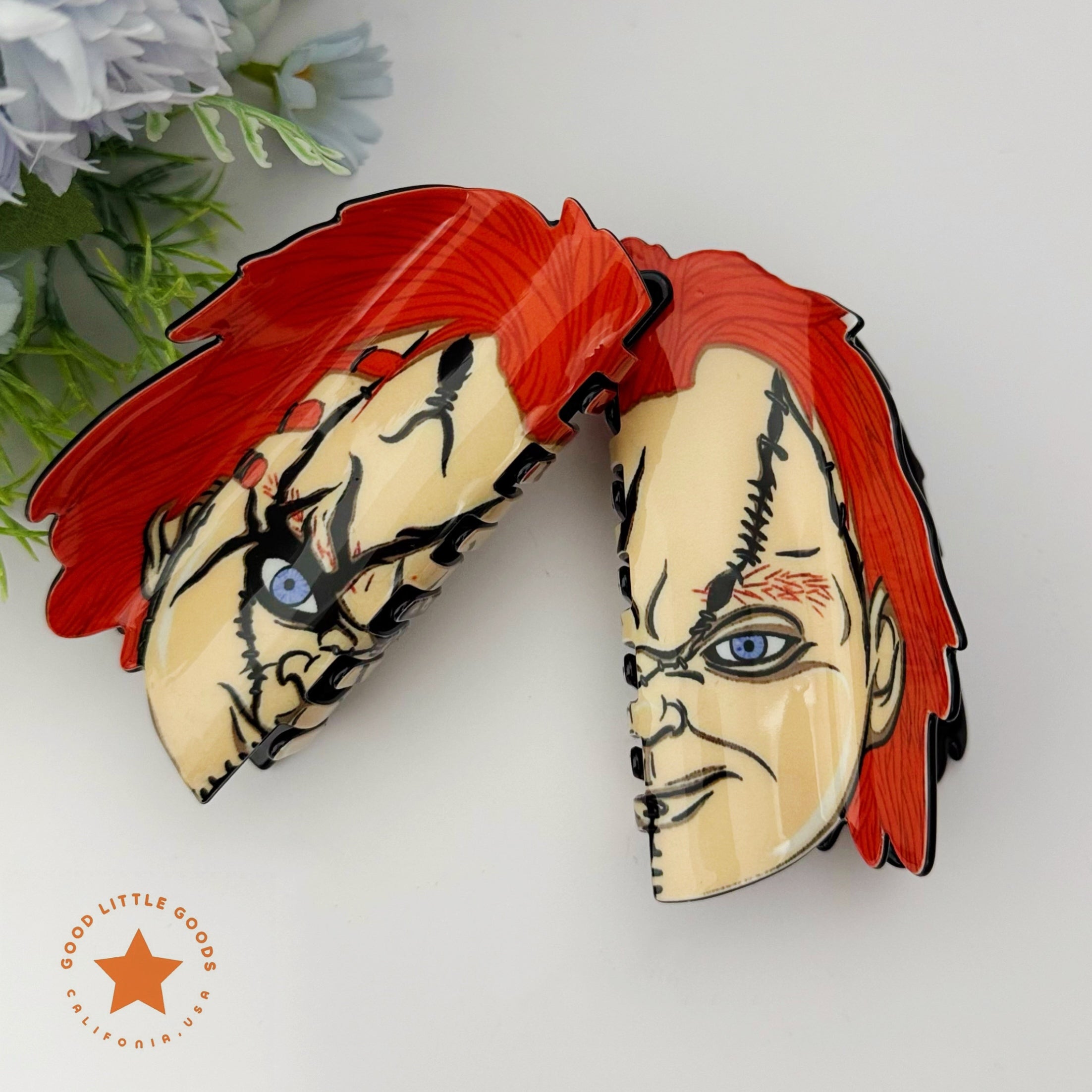 Stitched Face Doll Hair Clip