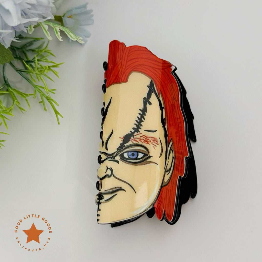 Stitched Face Doll Hair Clip
