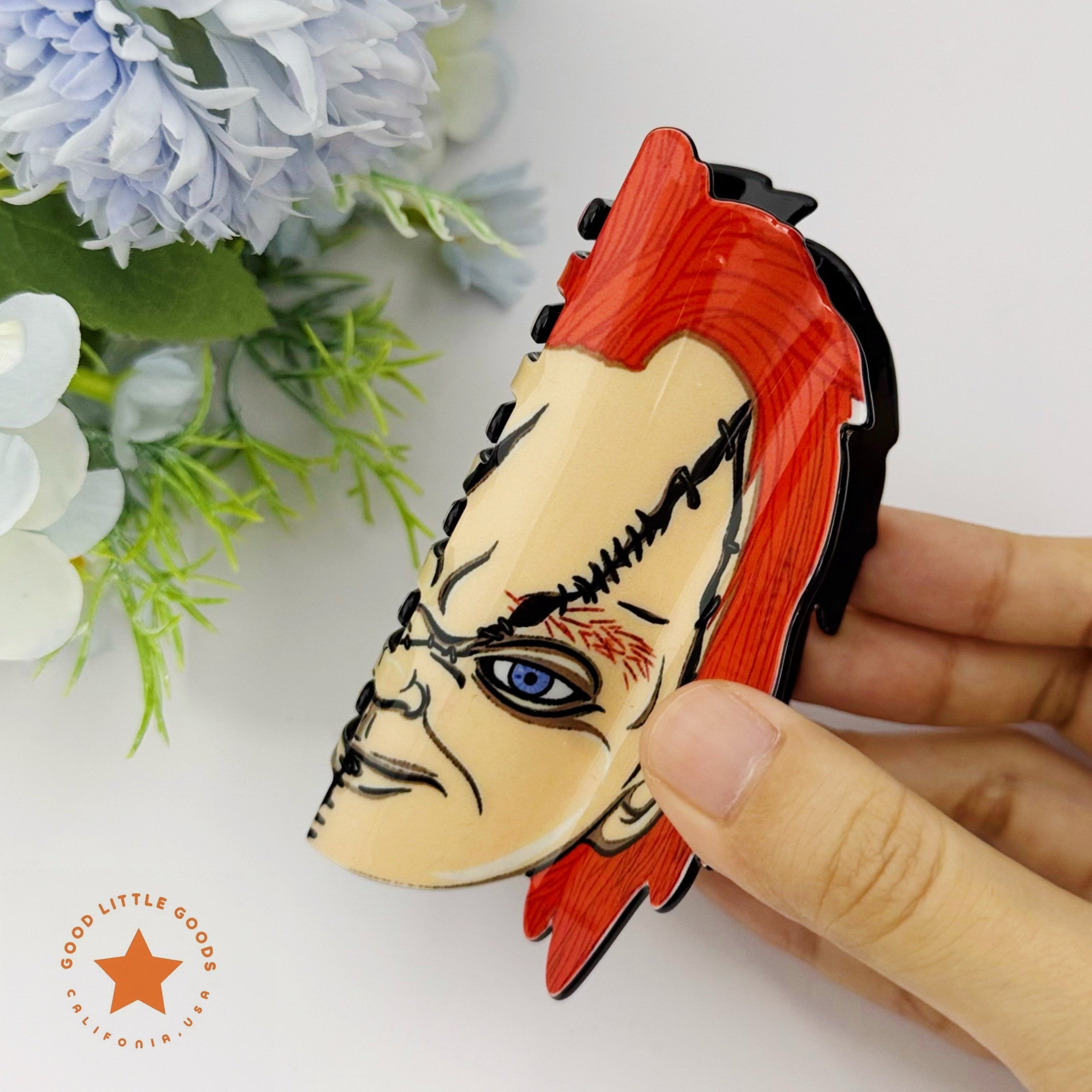 Stitched Face Doll Hair Clip
