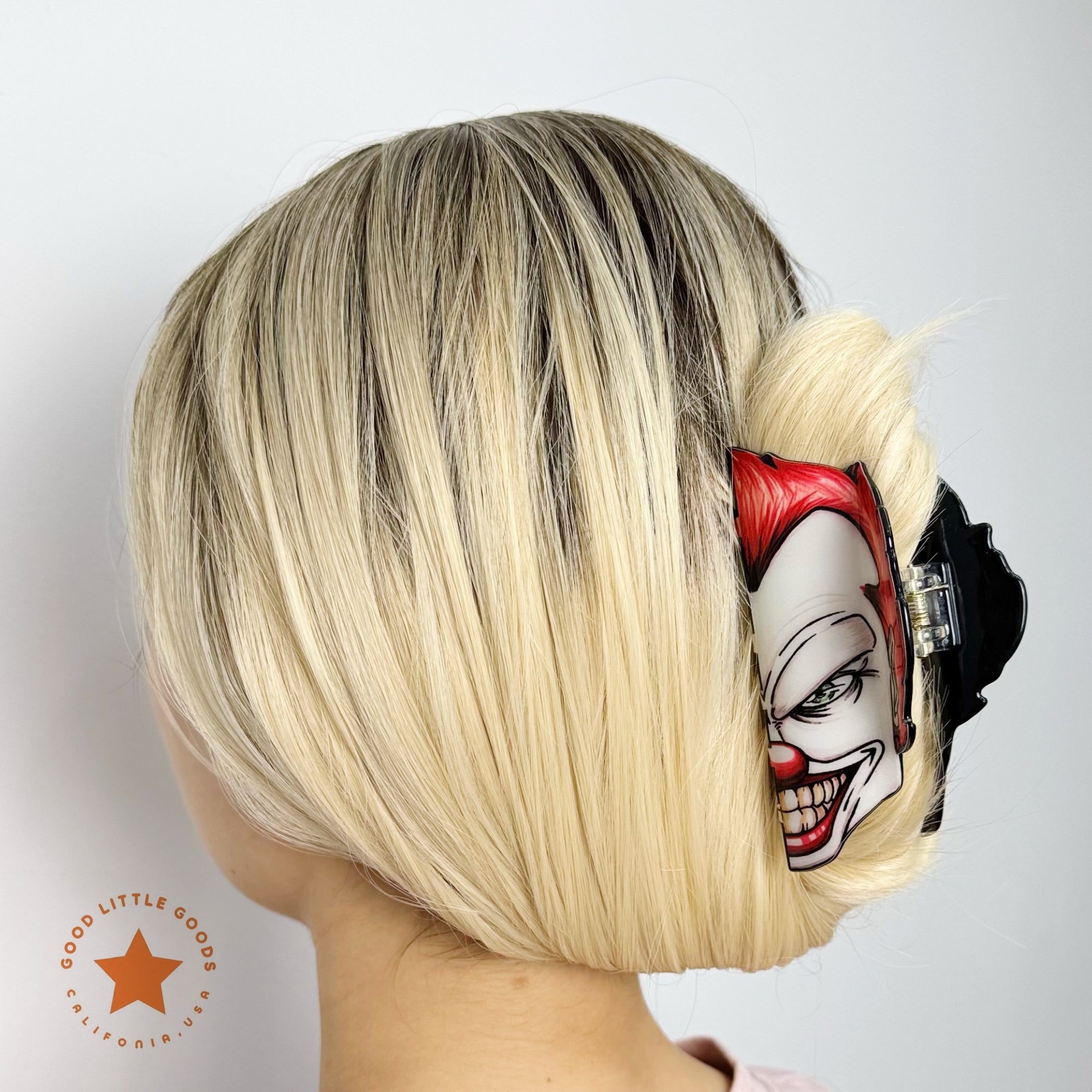 Star-Eyed Clown Hair Clip