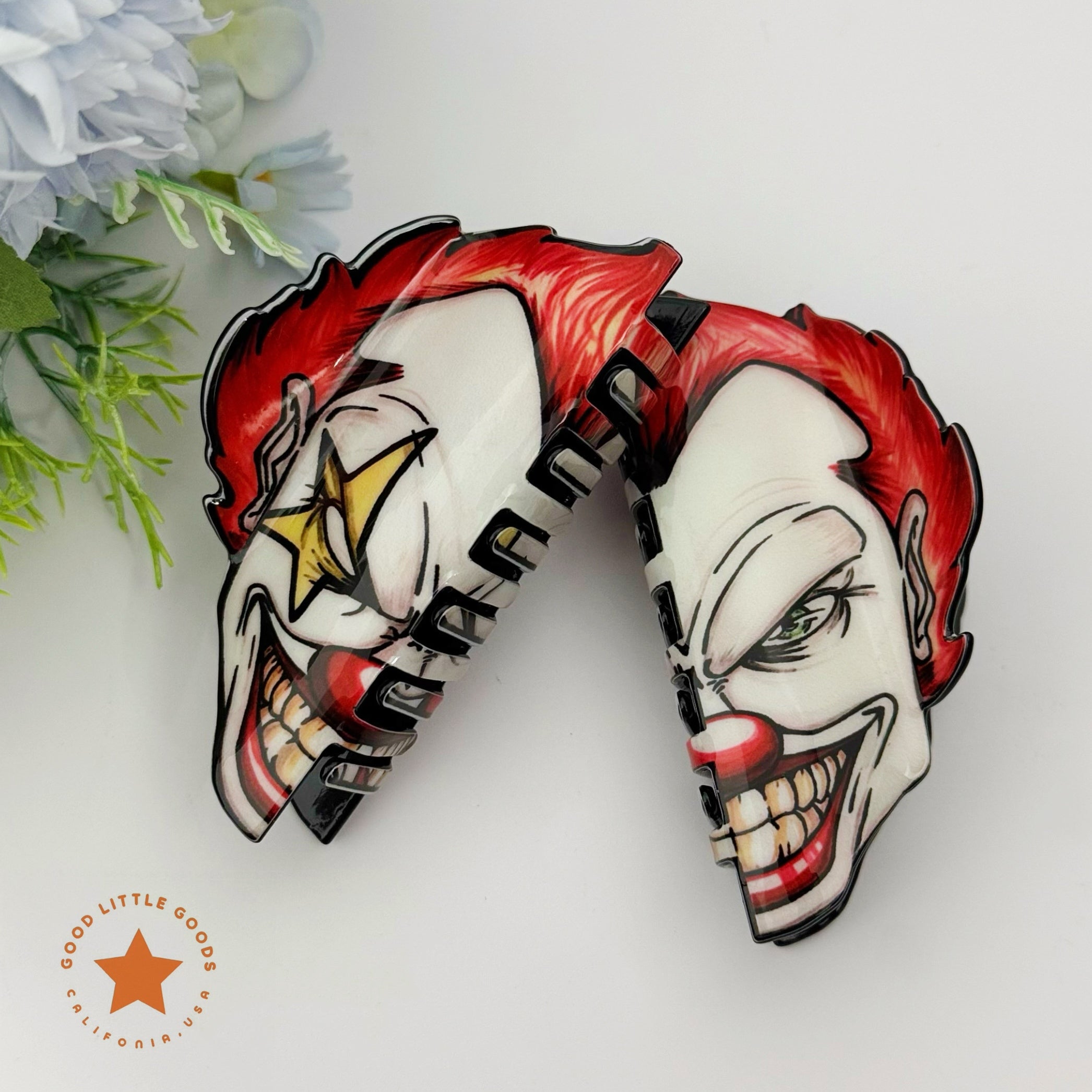 Star-Eyed Clown Hair Clip